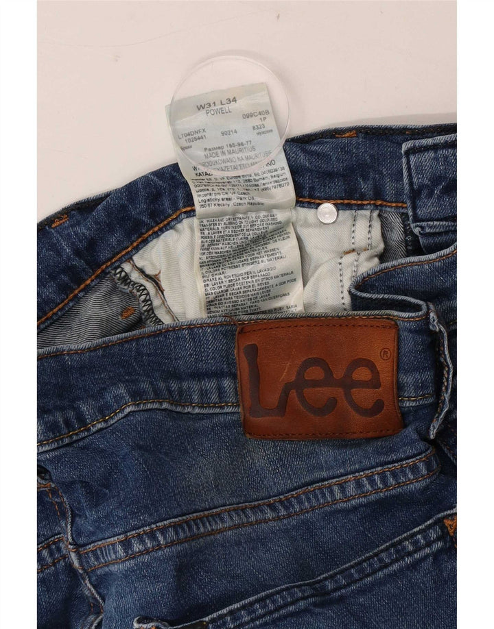 Lee Damen Powell Slim Jeans W31 L29 Blaue Baumwolle