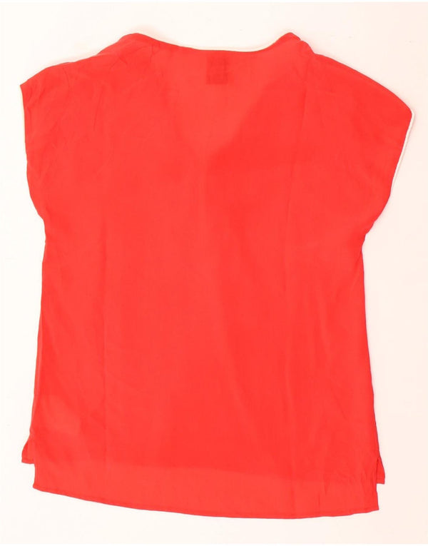 Marina Yachting Damen-Blusenoberteil in Übergröße, UK 6, XS, rote Seide