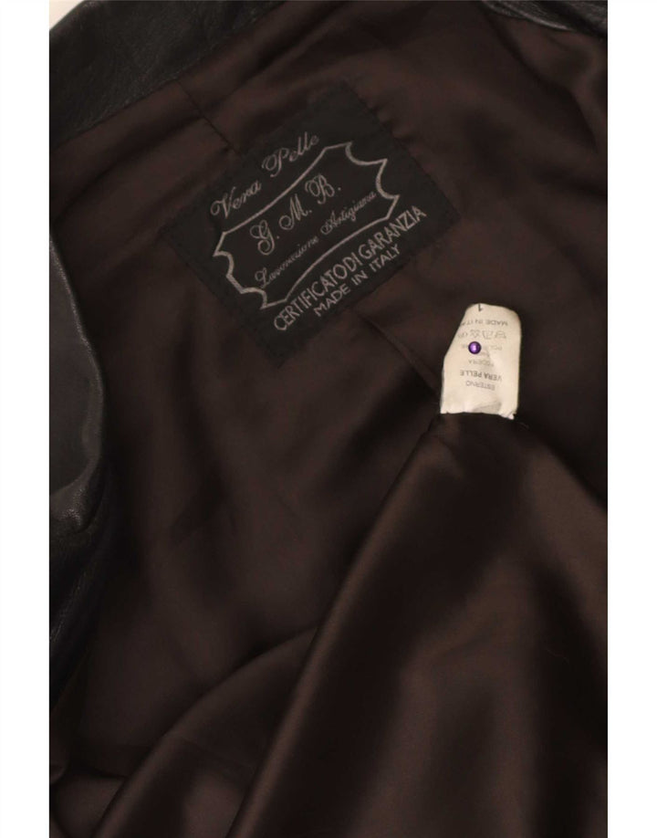Vintage Herren Lederjacke UK 38 Medium Schwarz