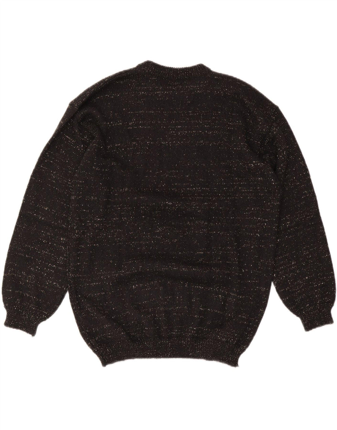 VINTAGE Damen-Pullover mit Rundhalsausschnitt, UK 14, Mittelschwarz, Argyle/Diamant