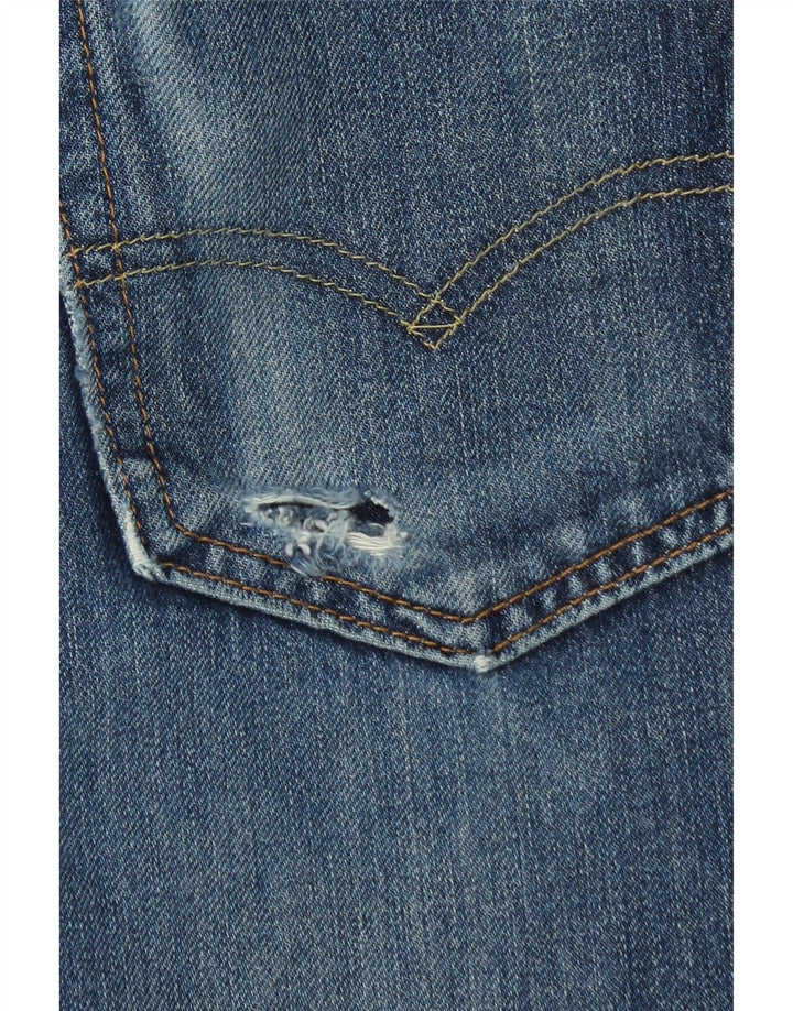 LEVI'S Damen 501 Jeansrock W32 Große blaue Baumwolle