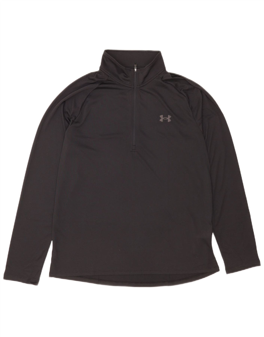 Under Armour Herren-Oberteil mit Reißverschluss, langärmlig, groß, aus schwarzem Polyester