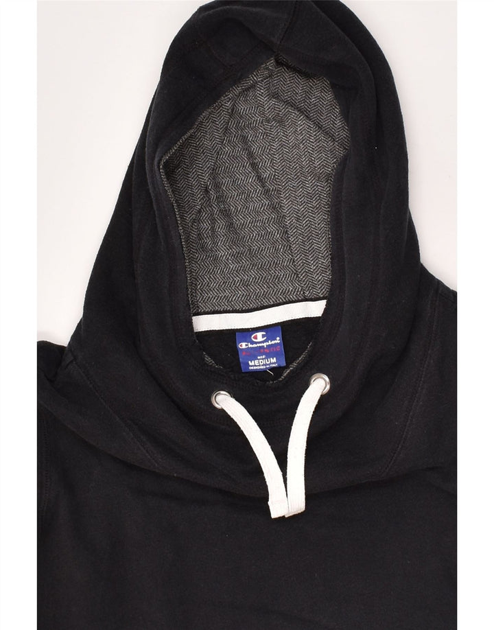 CHAMPION Womens Hoodie Jumper UK 14 Medium Black Cotton | Vintage Champion | Thrift | Second-Hand Champion | Used Clothing | Messina Hembry 