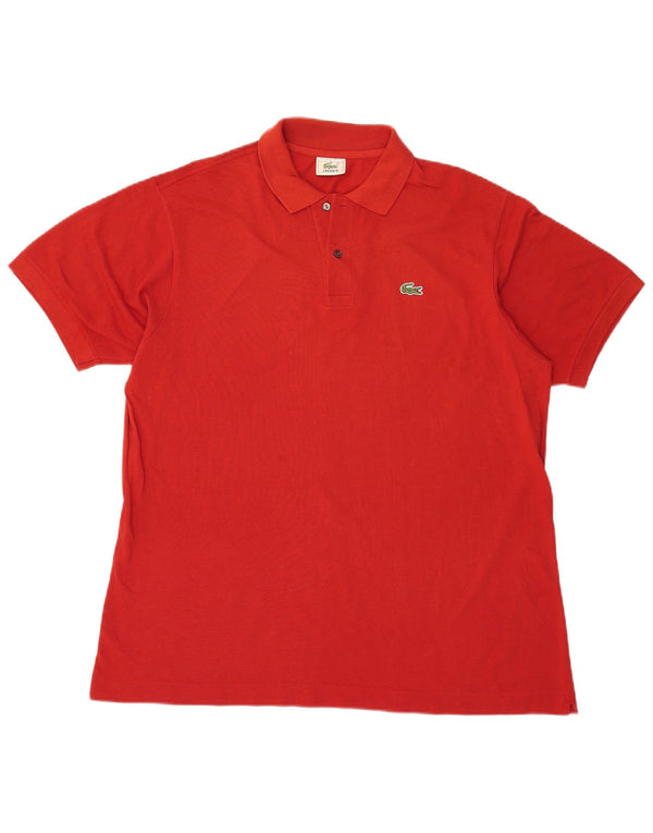 Lacoste Herren-Poloshirt, Größe 6 XL, rote Baumwolle