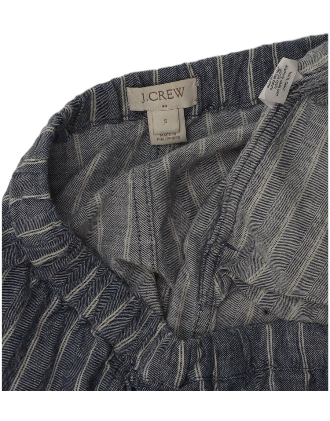 J. CREW Damen-Freizeitshorts, Größe S, W34, blau gestreift, Baumwolle