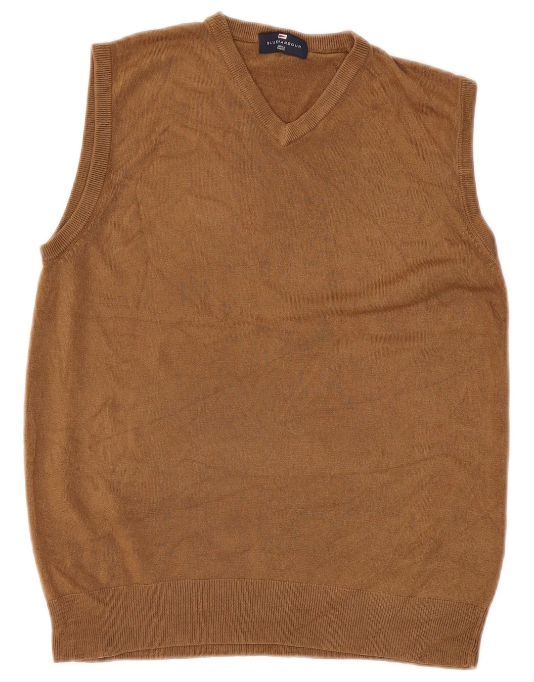 Marks & Spencer Herren Blue Harbor Vest Tank Top Mittelbeige Acryl