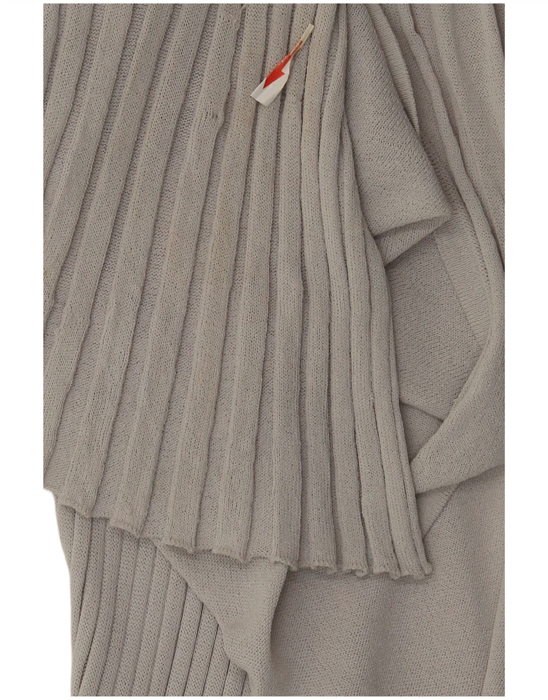 Zara Damen Longline Durchsichtiges Cardigan-Oberteil UK 12 Mittelgraue Viskose
