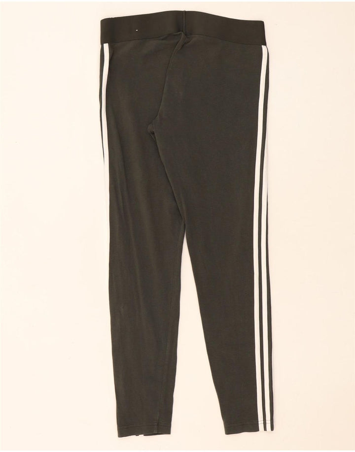 Adidas Damen Leggings UK 12/14 Medium Khaki Baumwolle