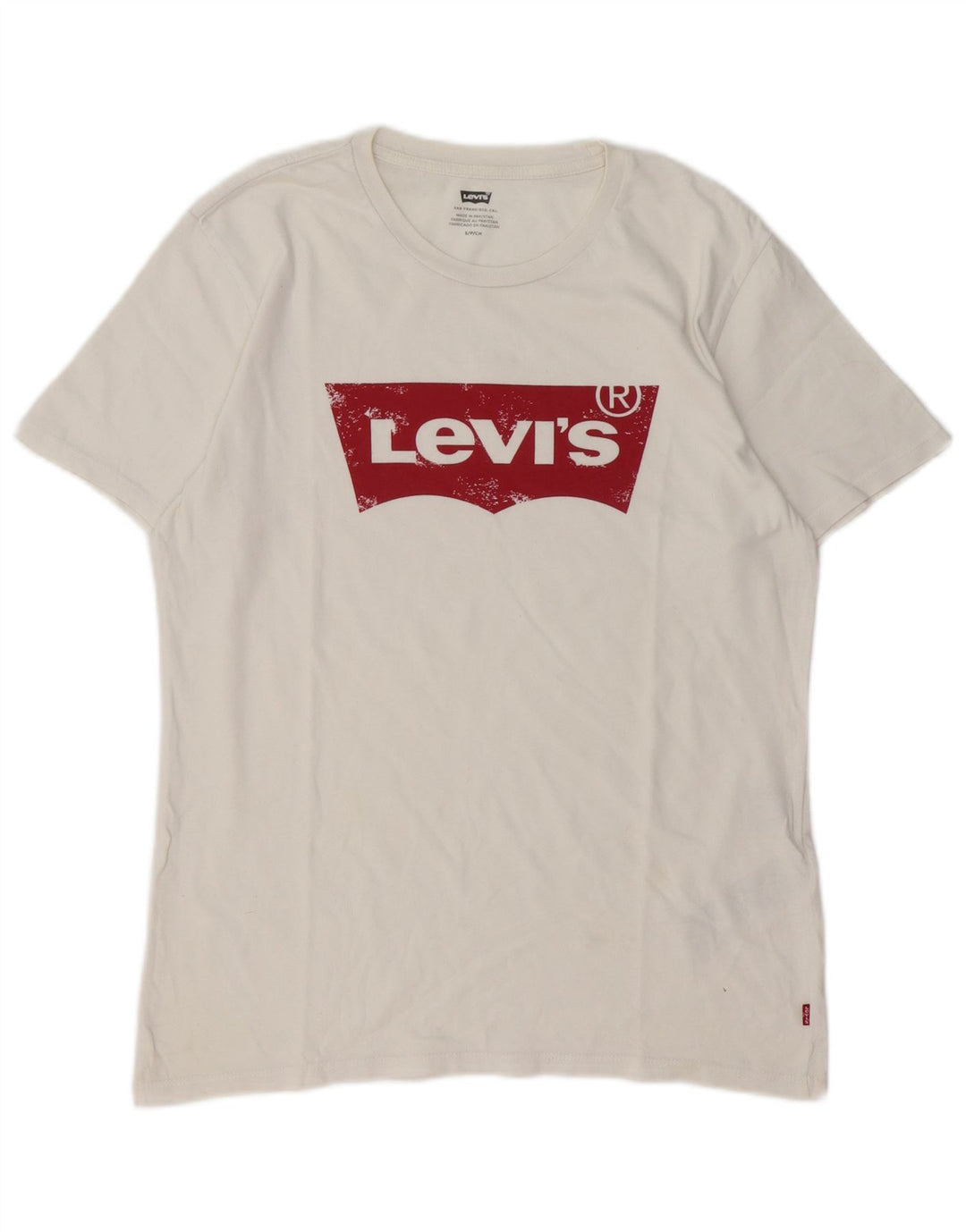 LEVI'S Herren-T-Shirt mit Grafik, Größe S, weiße Baumwolle