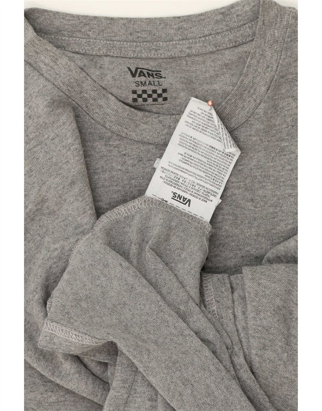 Vans Herren T-Shirt Top Small Grau gefleckte Baumwolle