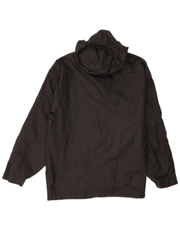 Fila Herren-Regenjacke mit Kapuze, UK 40, großes schwarzes Nylon