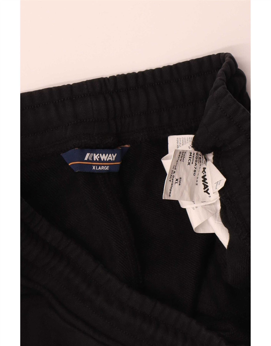 K-Way Herren-Trainingshose, Jogginghose, XL, Schwarz, Baumwolle