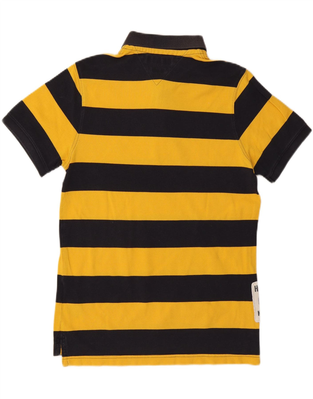 TOMMY HILFIGER Herren Slim Fit Poloshirt Große gelb gestreifte Baumwolle