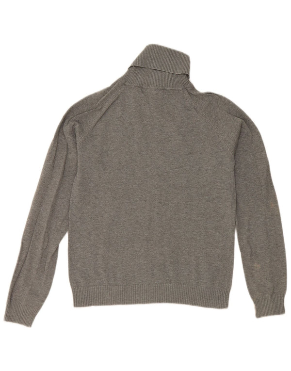 Zara Damen Crop Rollkragenpullover Pullover UK 12 Mittelgrau