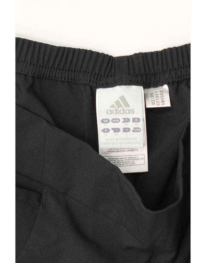 Adidas Damen Capri-Trainingshose UK 12 Mittelschwarzes Polyester