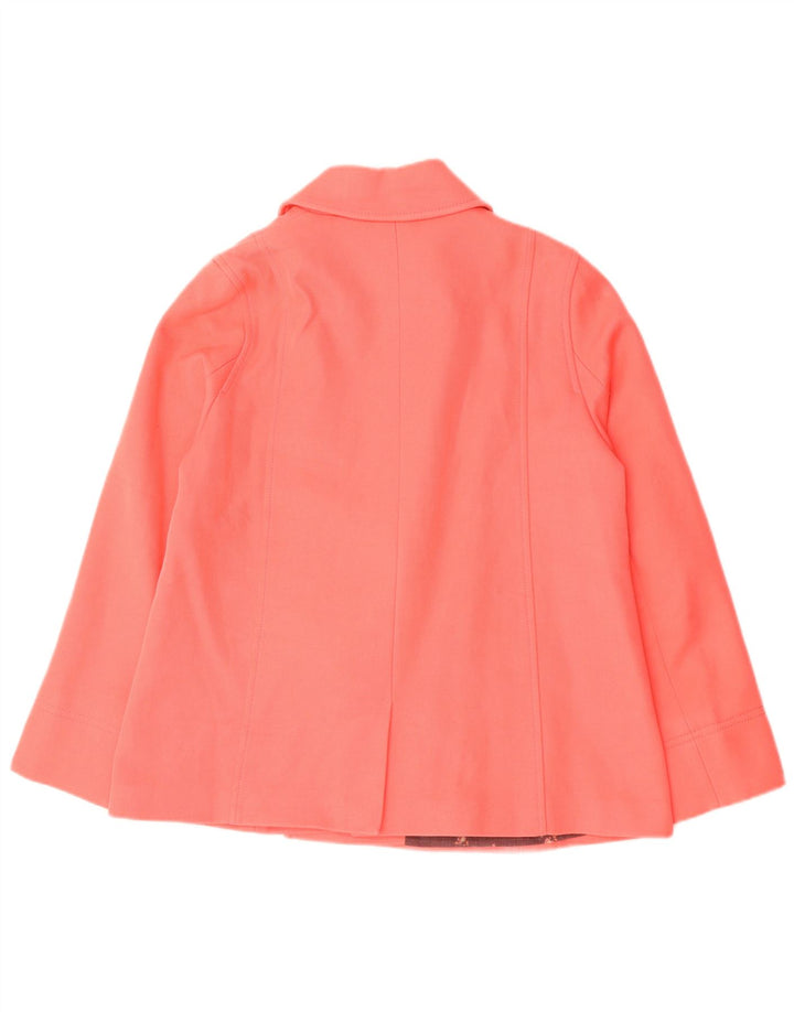 Cath Kidston Damen Zweireihiger Pea Coat UK 14 Large Rosa Baumwolle