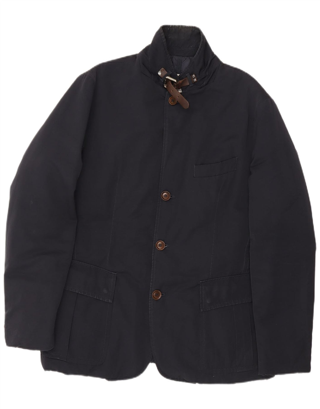 Moncler Herren gepolsterte Jacke Größe 4 XL Marineblau Polyester