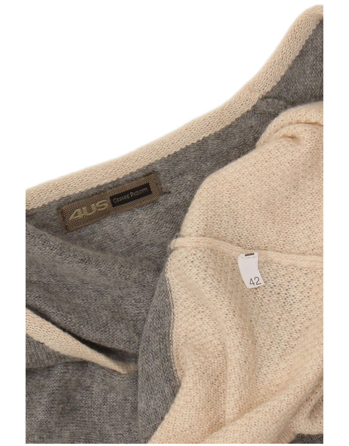 Cesare Paciotti 4US Damen Pulloverkleid IT 42 Mittelgrauer Farbblock