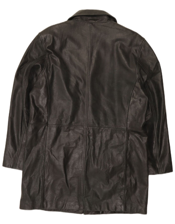 Buffalo Herren Ledermantel UK 38 Medium Schwarz