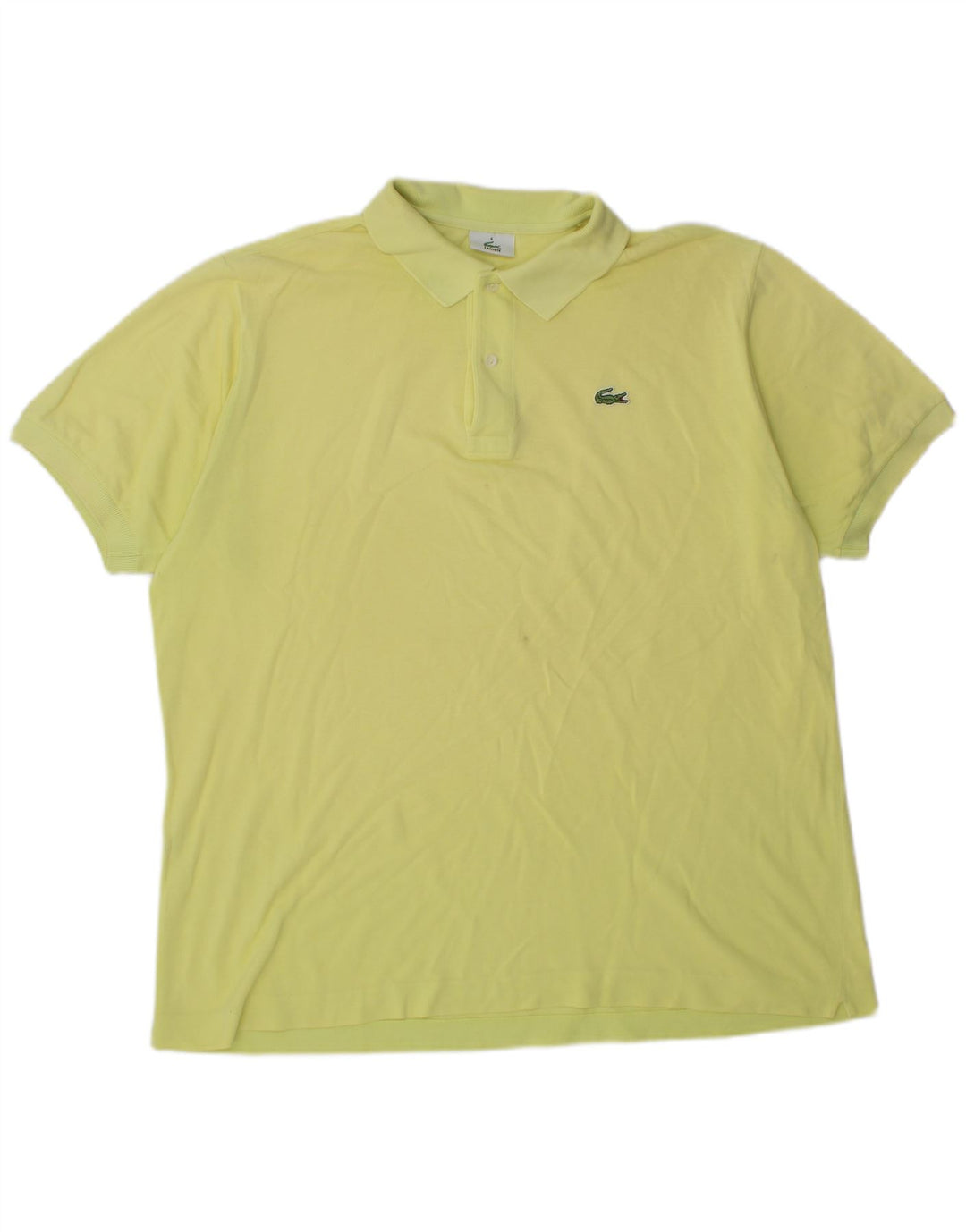 LACOSTE Herren-Poloshirt, Größe 6 XL, gelbe Baumwolle