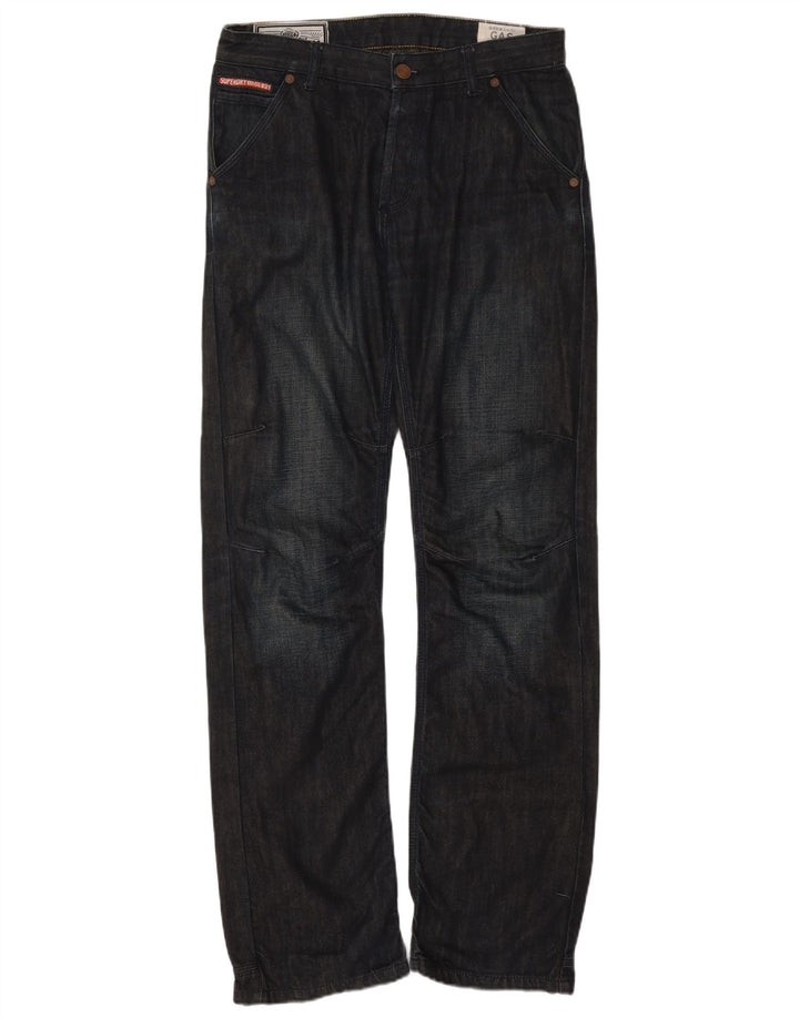 Superdry Herren Straight Jeans W34 L34 Marineblau Baumwolle