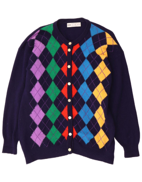 St. Bernard Damen-Cardigan-Pullover UK 14/16 Large Marineblau Argyle/Diamant