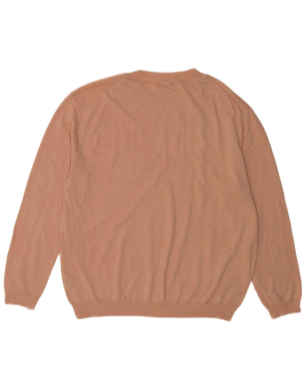 Zara Damen-Pullover mit U-Boot-Ausschnitt, Gr. 16, Größe L, Rosa, Polyester