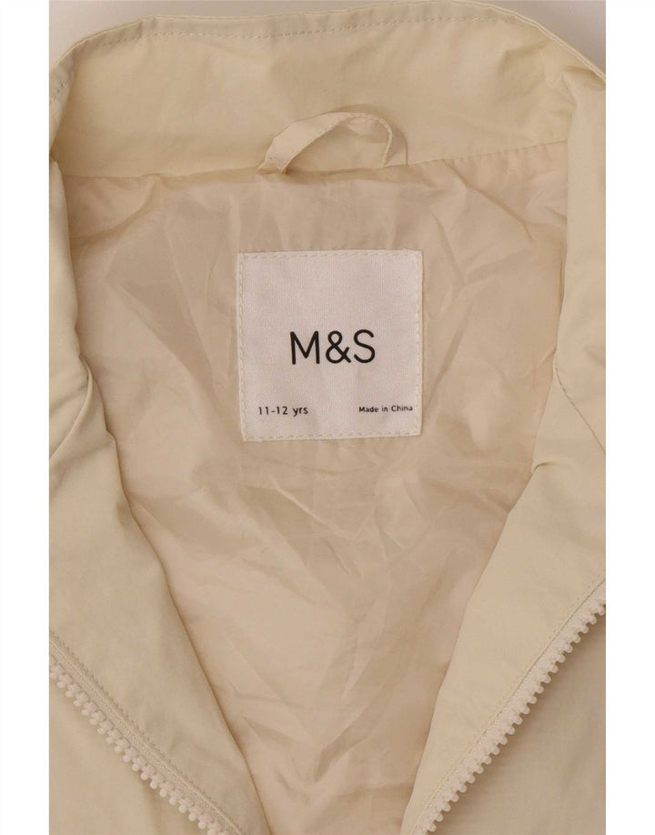 Marks & Spencer Crop Bomberjacke für Mädchen, 11–12 Jahre, Beige, Polyester