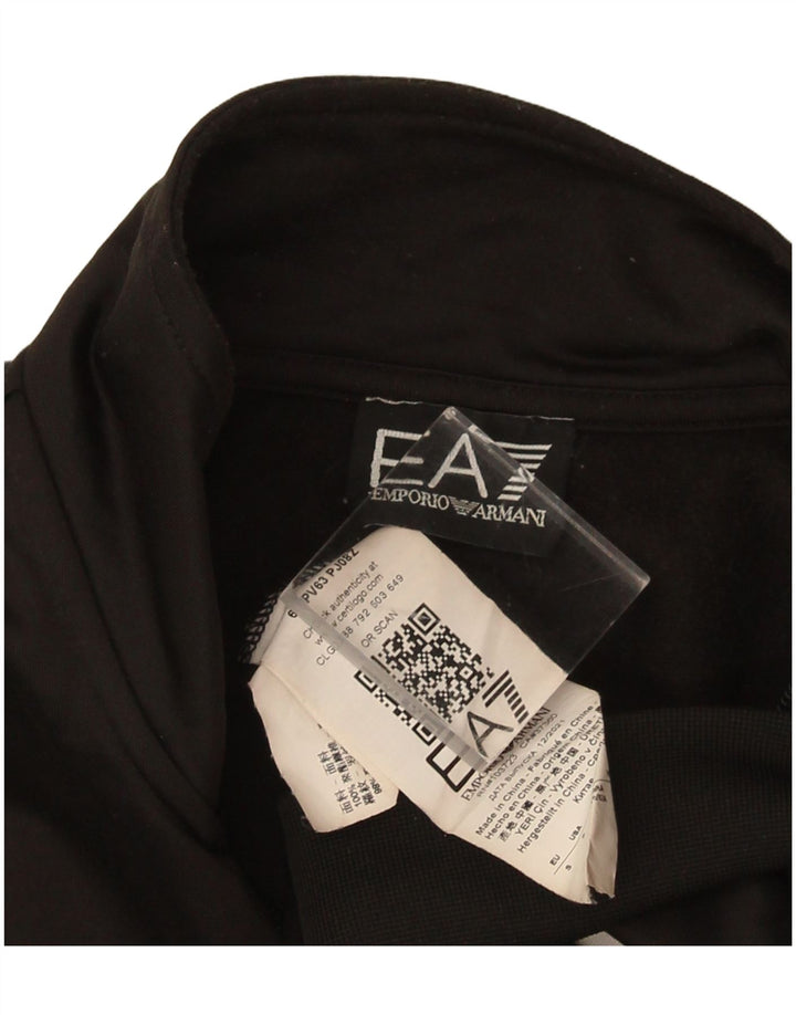Emporio Armani Herren-Trainingsanzug, Oberteil, Jacke, Größe S, Schwarz, Farbblock-Polyester