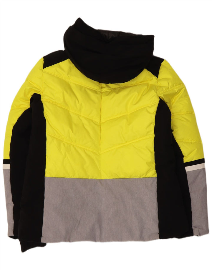 Icepeak wattierte Herrenjacke mit Kapuze, UK 38, Mittelgelb, Farbblock