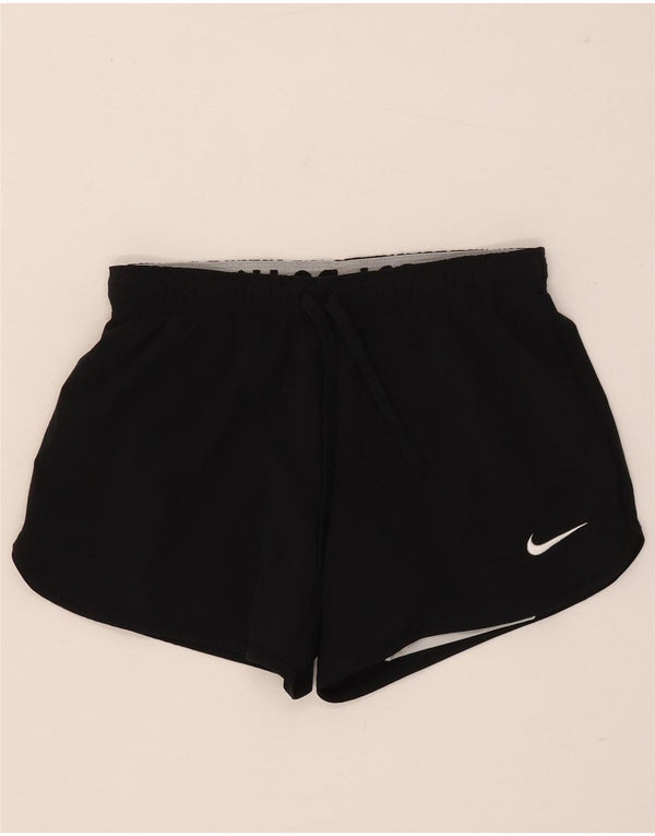Nike Damen Dri Fit Sport Shorts UK 6 XS Schwarz Polyester