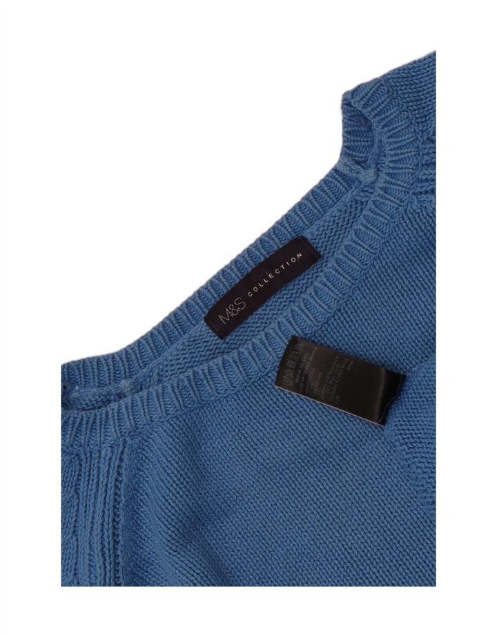 Marks & Spencer Damen-Pullover, übergroß, U-Boot-Ausschnitt, Gr. 10, Größe S, Blau