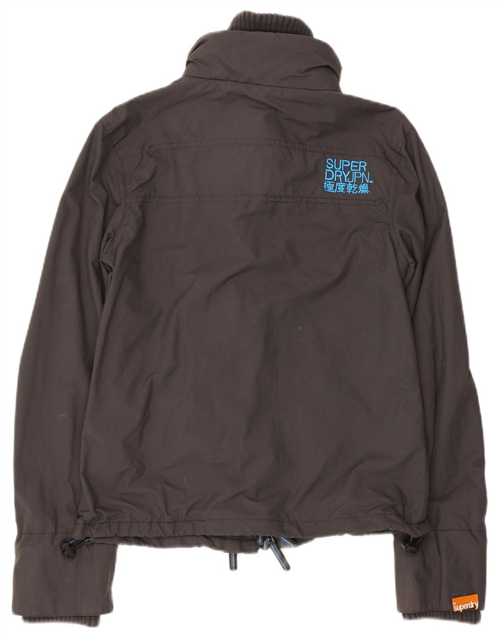 Superdry Damen The Windcheater Graphic Regenjacke UK 10 Small Graues Nylon