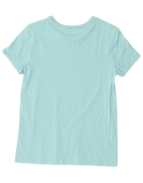 Levi's Damen Grafik-T-Shirt-Oberteil UK 6 XS Blaue Baumwolle