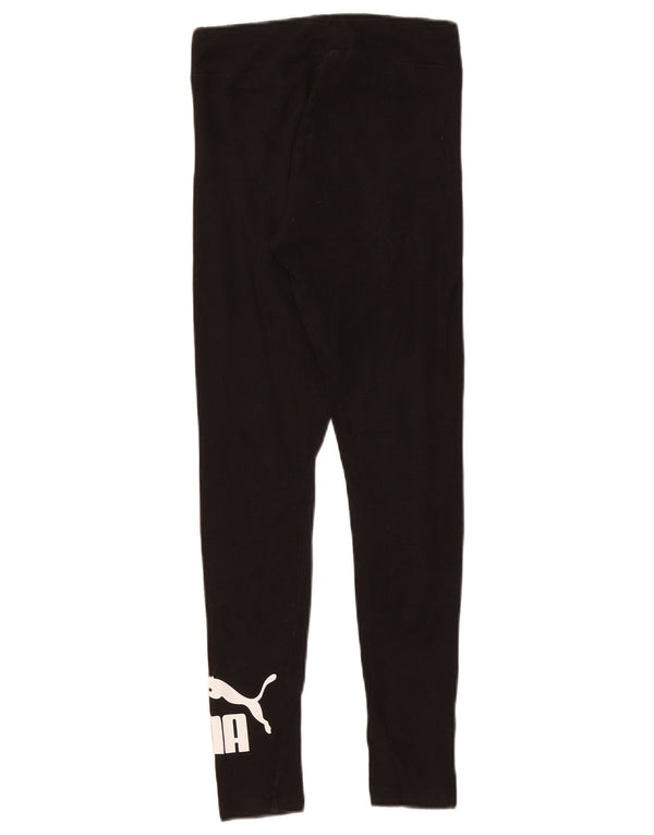 Puma Damen Graphic Leggings UK 8 Small Schwarz