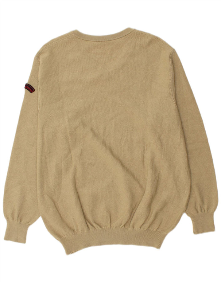 Les Copains Herren-Pullover mit V-Ausschnitt IT 56 XL Beige