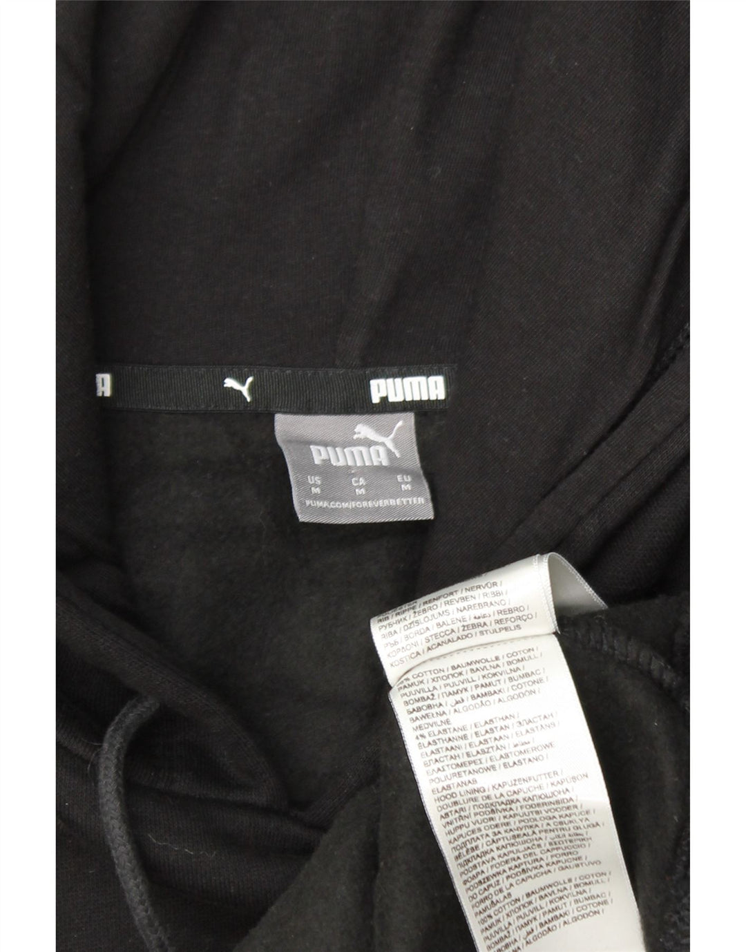 PUMA Damen Graphic Hoodie Pullover UK 14 Mittelschwarze Baumwolle