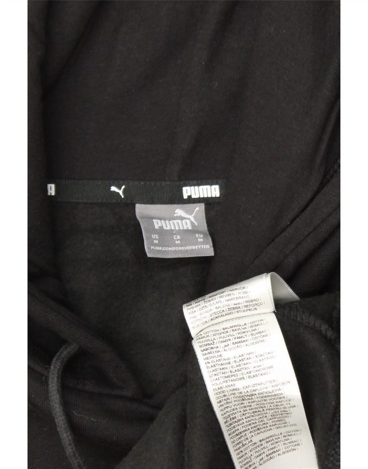 PUMA Damen Graphic Hoodie Pullover UK 14 Mittelschwarze Baumwolle