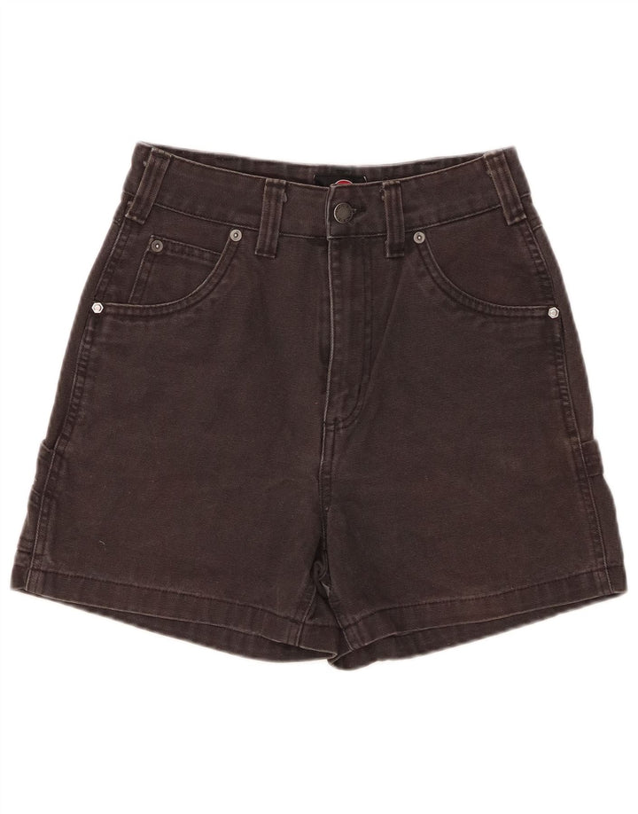 Dickies Damen-Cargoshorts mit hoher Taille, W26, Größe S, schwarze Baumwolle