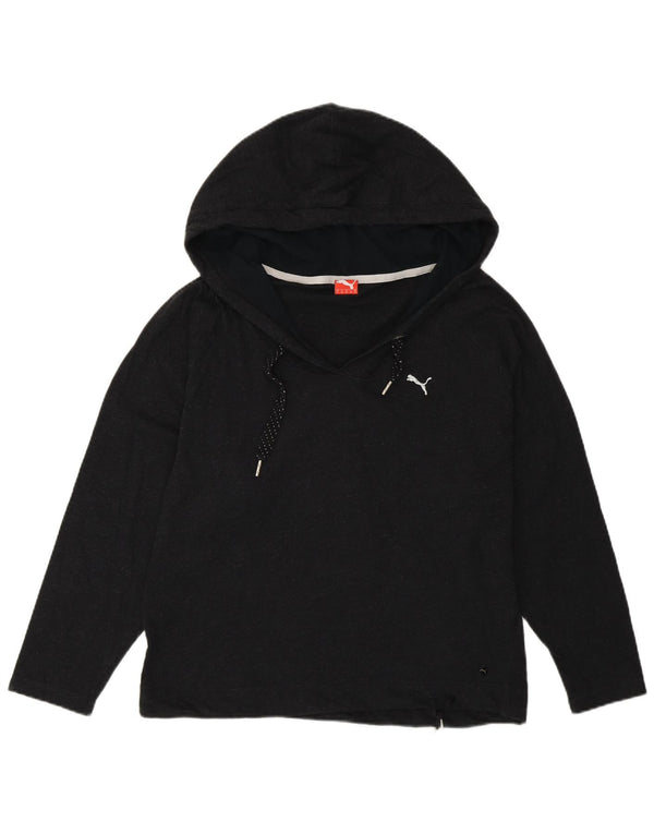 Puma Damen Übergroßes Kapuzenoberteil Langarm UK 10 Small Grau