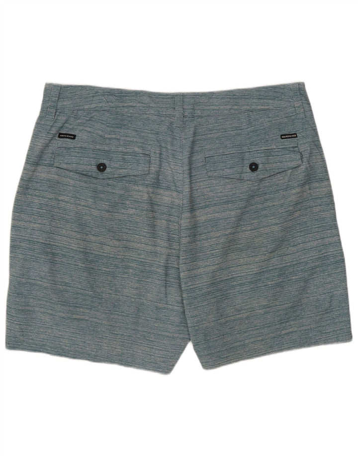 Quiksilver Herren Chinoshorts W33 Mittelgrün gestreift