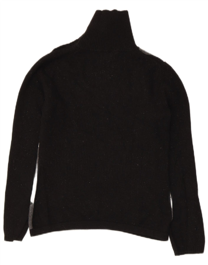 Max Mara Damen-Wochenende-Pullover mit Knopfkragen, Gr. 12, Mittelschwarz