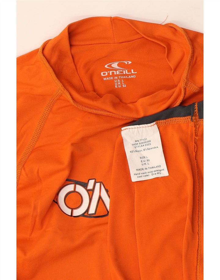 O'Neill Herren-T-Shirt mit Grafik, groß, orangefarbenes Colourblock-Nylon