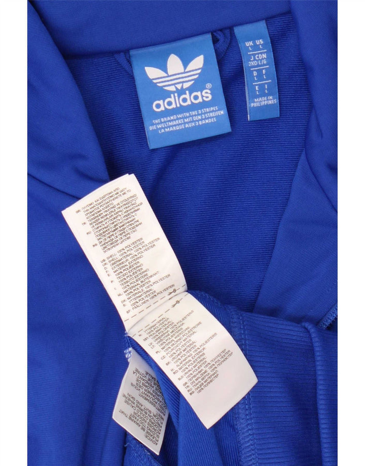 Adidas Herren-Trainingsanzug-Top-Jacke, großes blaues Polyester