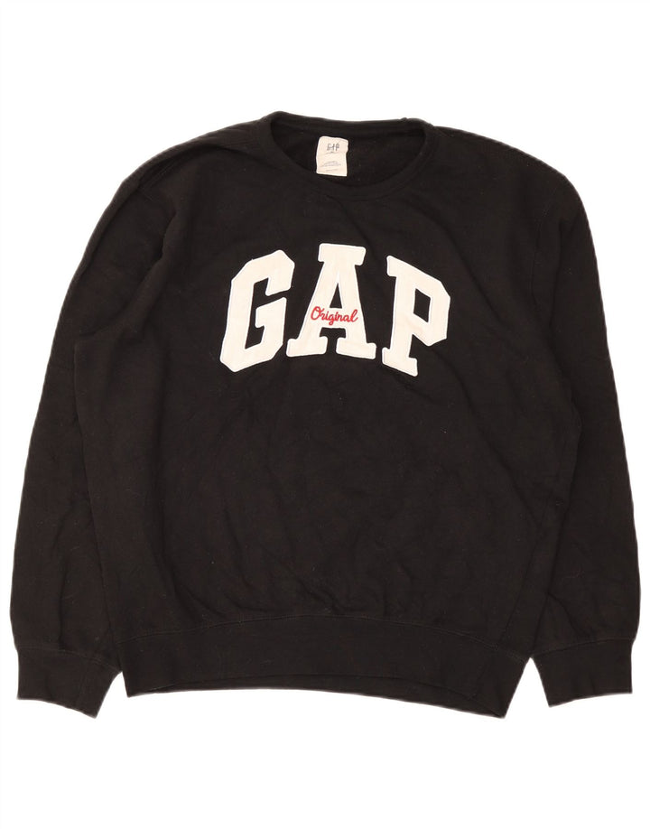 Gap Herren-Sweatshirt mit Grafik, mittelschwarz, Baumwolle