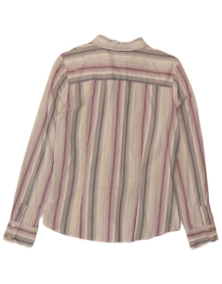 Calvin Klein Damen-Hemd UK 14, mittelmehrfarbig, gestreift, Baumwolle