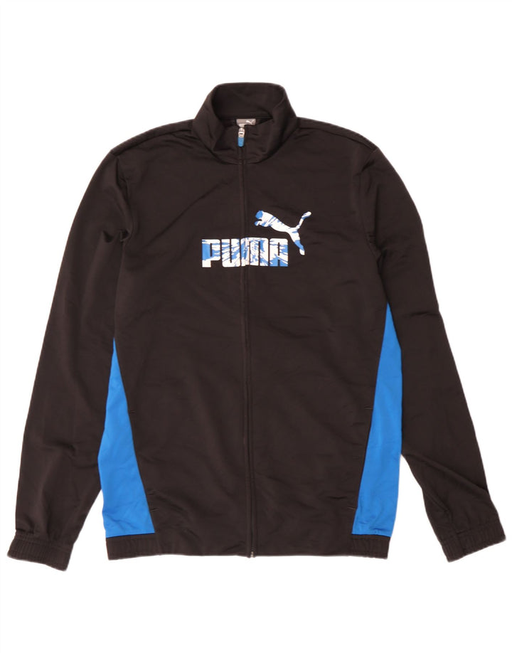 Puma Jungen Grafik-Trainingsoberteil, Jacke, 15–16 Jahre, Schwarz, Farbblock