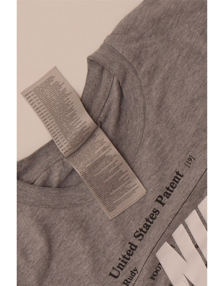 Nike Herren Grafik T-Shirt Top UK 39/41 Mittelgraue Baumwolle