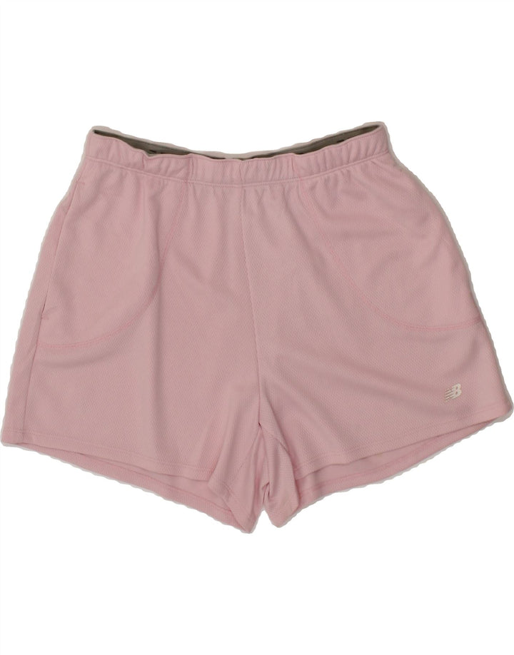 NEW BALANCE Womens Sport Shorts UK 14 Medium  Pink Polyester Vintage New Balance and Second-Hand New Balance from Messina Hembry 