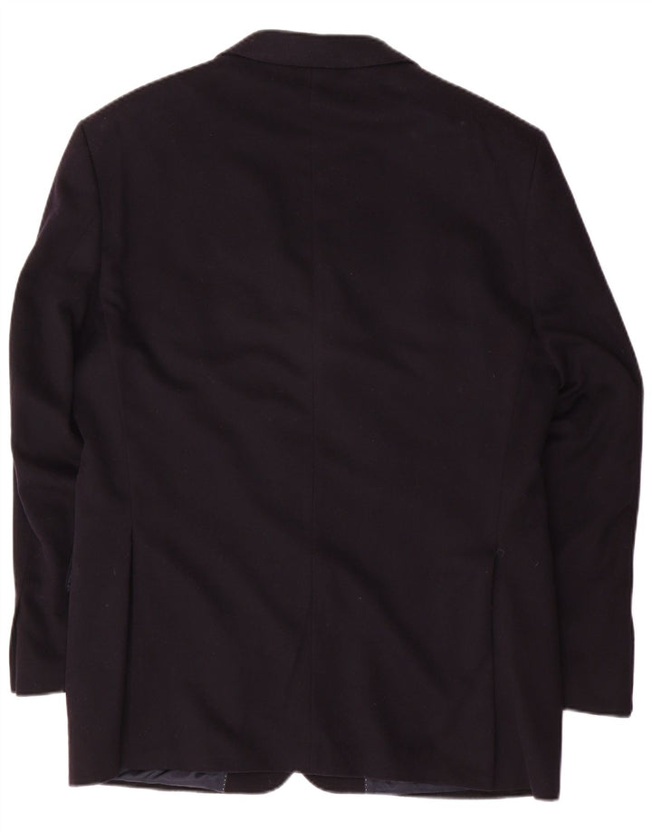 Daniels & Korff Herren-Blazer mit 3 Knöpfen, IT 50, groß, marineblau, Kaschmir